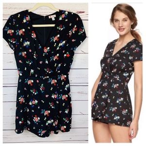 Marvel Retro Inspired Black & Floral Romper